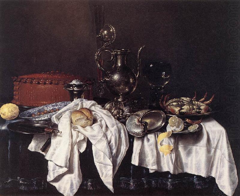 Still-Life with Pie, Silver Ewer and Crab sg, HEDA, Willem Claesz.